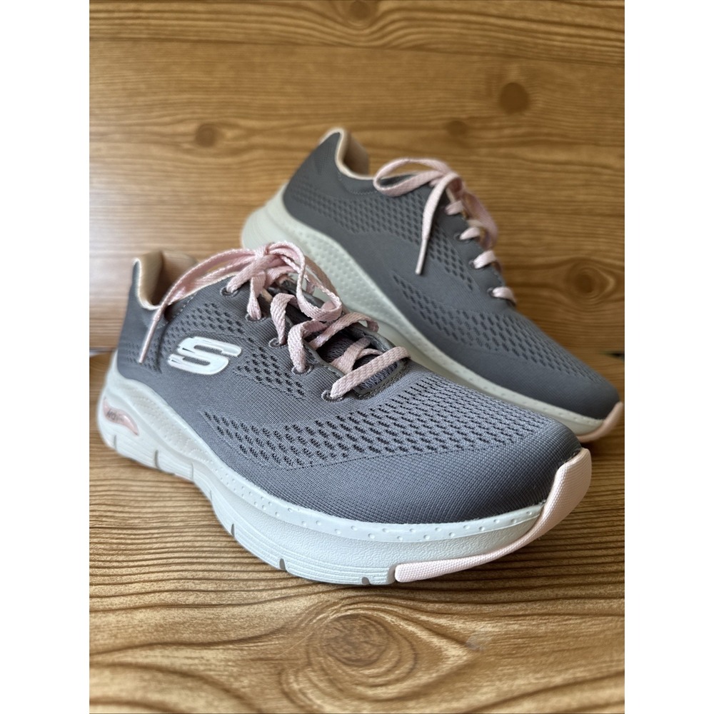SKECHERS WOMENS ARCH FIT 149057/GYPK US 7 Gray/Pink